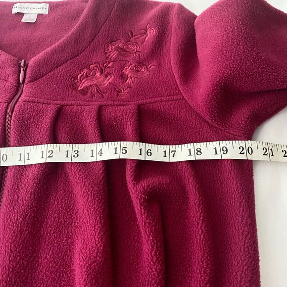 Miss Elaine Vintage Robe, Housecoat, Maroon, size Small - Picture 6 of 13